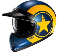 HJC V60 Nyx Casque, bleu/jaune, Taille S (55/56)