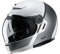 HJC V90 Mobix casque, Blanc/argent, Taille XS (53/54)