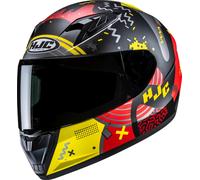 HJC Y10 Mika Casque Enfant, Rouge/Noir/Jaune, Taille Y/M (50/51)