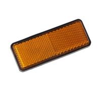 HJDGHU Catadioptre Moto Réflecteur de moto rectangulaire 1 pièce, 90x35x11mm, en plastique jaune/rouge(Yellow)