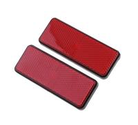 HJDGHU Catadioptre Moto Réflecteur réfléchissant rectangulaire rouge for moto, 2 pièces