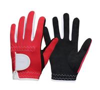 HJDGHU Gants Golf 1 Paire de Gants Golf for Enfants, Junior, Main Gauche, Droite, poignée Pluie, Maille antidérapante, Micro Fiber Douce(Red,Small)
