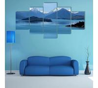 HJDGLP Impression sur Toile 5 Parties Tableau Tableaux Decoration Murale Photo Image Artistique Photographie Graphique,Montagne et lac Wakatipu,HD Imprimé Maison Décor Cadre,tableau xxl 100x55cm