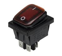 HJDIPCKYVG 1pc Red 220V Boat Rocker Switch KCD4-2X1N perforate 29 x 22 mm 4 Pin ON - Off