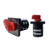 HJDIPCKYVG Interrupteur à came rotatif à 4 positions 690 V 20 A 2 phases de démarrage électronique sélecteur de contrôle de fabrication HZ5B-20/2 (poignée rouge)