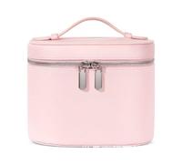 HJDMO Trousse de maquillage en cuir synthétique avec séparateur amovible Séparation humide et sec Grande capacité pour articles de toilette de voyage, rose, 20*14*15(cm), Classique