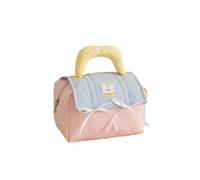 HJDMO Trousse de maquillage en polyester matelassé en forme de maison pour femme avec double fermeture éclair et poignée, Lapin bleu, Classique
