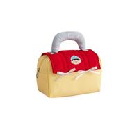 HJDMO Trousse de maquillage en polyester matelassé en forme de maison pour femme avec double fermeture éclair et poignée, Red Boy, Classique
