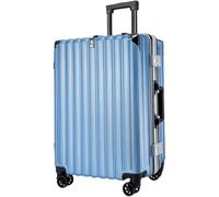 HJDQMDHA Silencieux Valise à Cadre en Aluminium boîtier de Chariot de Voyage Portable Bagage à Main de Stockage de Grande capacité avec Port de Chargement USB Lisse