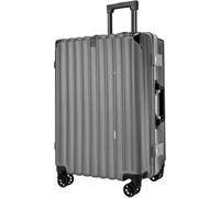 HJDQMDHA Silencieux Valise à Cadre en Aluminium boîtier de Chariot de Voyage Portable Bagage à Main de Stockage de Grande capacité avec Port de Chargement USB Lisse