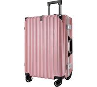HJDQMDHA Silencieux Valise à Cadre en Aluminium boîtier de Chariot de Voyage Portable Bagage à Main de Stockage de Grande capacité avec Port de Chargement USB Lisse