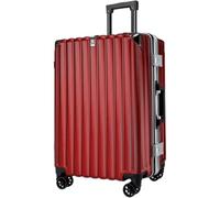 HJDQMDHA Silencieux Valise à Cadre en Aluminium boîtier de Chariot de Voyage Portable Bagage à Main de Stockage de Grande capacité avec Port de Chargement USB Lisse