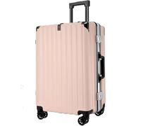 HJDQMDHA Silencieux Valise à Cadre en Aluminium boîtier de Chariot de Voyage Portable Bagage à Main de Stockage de Grande capacité avec Port de Chargement USB Lisse
