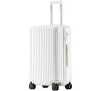 HJDQMDHA Silencieux Valise à Coque Rigide avec Doubles roulettes, Bagage Roulant léger avec Serrure, poignée télescopique en Aluminium Lisse