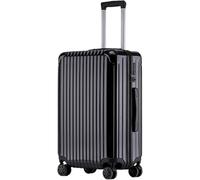 HJDQMDHA Silencieux Valise à Coque Rigide avec Doubles roulettes, Bagage Roulant léger avec Serrure, poignée télescopique en Aluminium Lisse