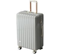 HJDQMDHA Silencieux Valise de Voyage Hardshell en PC, Mallette de Transport avec roulettes, Valise de Cabine légère à roulettes pour Avions, Bagages pour Femmes Lisse