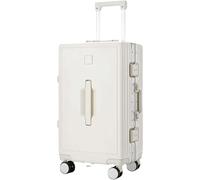 HJDQMDHA Silencieux Valise légère à Coque Rigide avec Cadre en Aluminium, avec roulettes, sans Fermeture éclair, pour Hommes et Femmes Lisse