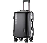 HJDQMDHA Silencieux Valise résistante à l'usure et aux Rayures avec Cadre en Aluminium, Bagage à Main, Port de Chargement USB, Chariot à roulettes Rigide Lisse