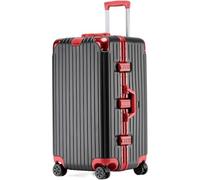 HJDQMDHA Silencieux Valise Rigide avec Cadre en Aluminium, Chariot à roulettes, Rangement de Grande capacité, Bagage à Main, Valise de Voyage Portable Lisse