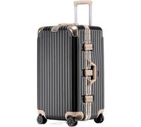 HJDQMDHA Silencieux Valise Rigide avec Cadre en Aluminium, Chariot à roulettes, Rangement de Grande capacité, Bagage à Main, Valise de Voyage Portable Lisse