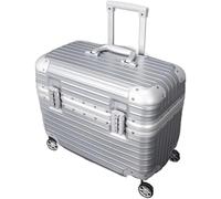 HJDQMDHA Silencieux Valise Rigide Durable PC + ABS avec Chariot à roulettes à Double fileur pour Bagage à Main en Cabine Trousse de beauté pour Bagages de 18/20 Pouces Lisse