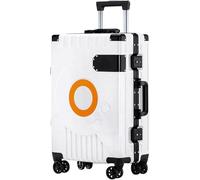 HJDQMDHA Silencieux Valise Rigide PC avec Cadre en Aluminium, Valise à Main avec roulettes et Serrure TSA, boîtier de Chariot de Voyage Portable Lisse