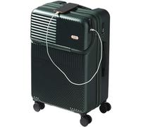 HJDQMDHA Silencieux Valises à Bagages à Fermeture éclair avec Port de Chargement USB, Serrure à Combinaison TSA, Roue Universelle, Valise de Voyage Robuste Lisse
