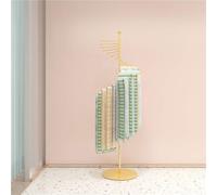 HJDSUDU Cintre d'écharpe en Spirale, Organisateur de Support d'écharpe en métal autoportant, étagère d'écharpe sur Pied, présentoir d'organisateur de Hijab Commercial,d'or,138cm