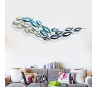 HJDSUDU Décoration Murale en métal chrétien, 3D, océan côtier, mer, Poisson en métal Suspendu, décoration Murale, école de pêche, décoration Murale, Coquillages de mer, Sculptures murales,150 x 38 cm
