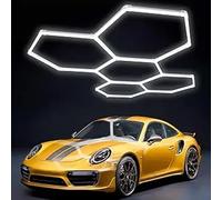 HJDSUDU Luminaires en nid d'abeille hexagonaux, luminaire de garage en nid d'abeille à LED, plafonnier enfichable, pour garage, sous-sol, entrepôt,5 HEX(24 PACKS)