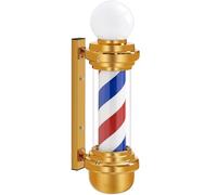 HJDSUDU Poteau de barbier, luminaire Rotatif Multicolore pour Salon de Coiffure, enseignes Classiques pour Salon de Coiffure, idées de Salon de Coiffure Traditionnel,d'or,68cm/26.77in