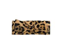 HJFCZH Bandeau avec nœud imprimé léopard pour bébé - Mélange de nylon doux et doux pour la peau pour séances photo de nouveau-né et cadeaux de fête prénatale