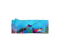 HJFCZH Bandeau pour bébé avec nœud imprimé tortue de mer - Accessoire doux et extensible pour cheveux de nouveau-né pour séances photo et cadeaux de fête prénatale - Couche en tricot doux pour les