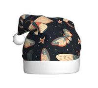 HJFCZH Beau chapeau de Noël imprimé papillon de nuit pour adulte, doux et léger pour les fêtes de fin d'année