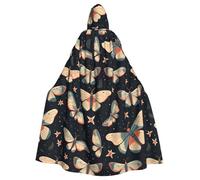 HJFCZH Belle cape à capuche imprimée papillon de nuit pour adulte super grande cape à capuche