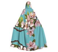 HJFCZH Belle cape à capuche pour adulte avec image d'amandiers pour Halloween assurant un entretien facile et une utilisation durable
