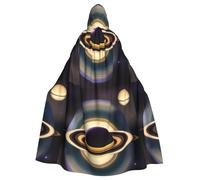 HJFCZH Belle cape à capuche pour adulte avec imprimé Saturne pour diverses fêtes et carnaval