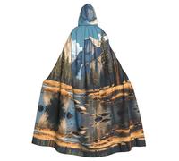 HJFCZH Belle cape à capuche Yosemite National Park imprimée Halloween pour adulte à porter pendant Halloween, jeu de rôle