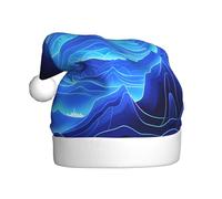 HJFCZH Blue Moon Blue Mountain Prints Chapeau de Noël pour adulte pour Noël, Halloween, Nouvel An, soldes, promotions