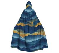 HJFCZH Blue Ridge Parkway Mountains Cape à capuche imprimée pour adulte à porter pendant Halloween, jeux de rôle