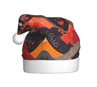 HJFCZH Bonnet de Noël avec impression de volcans pour adulte, doux, léger et moelleux pour homme et femme