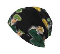 HJFCZH Bonnet tricoté tendance pour adulte Célébrer la Saint-Patrick Imprimé doux, chaud et élastique Convient pour un usage quotidien, les sorties et le sport Noir