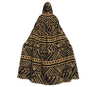 HJFCZH Cape à capuche africaine pour adulte en tissu de boue tribale pour Halloween assurant un entretien facile et une utilisation durable