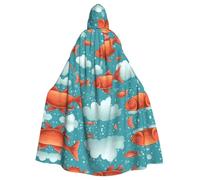 HJFCZH Cape à capuche Big Fish In The Air pour adulte à porter pendant Halloween, jeu de rôle