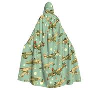 HJFCZH Cape à capuche imprimée avion de guerre pour adulte pour diverses fêtes et carnaval