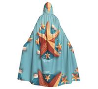 HJFCZH Cape à capuche imprimée étoile de mer dans Whirlpool pour adulte à porter pendant Halloween, jeu de rôle