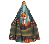 HJFCZH Cape à capuche Little Fox In Autumn Picture Halloween pour adulte assurant un entretien facile et une utilisation durable