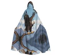 HJFCZH Cape à capuche pour adulte avec image d'aigle à tête blanche d'Amérique du Nord pour Halloween assurant un entretien facile et une utilisation durable