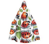 HJFCZH Cape à capuche pour adulte avec image de coccinelle de dessin animé assurant un entretien facile et une utilisation durable