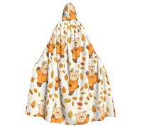HJFCZH Cape à capuche pour adulte avec image de petit ours joyeux assurant un entretien facile et une utilisation durable